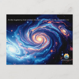 最初の神と創造の聖句 ポストカード