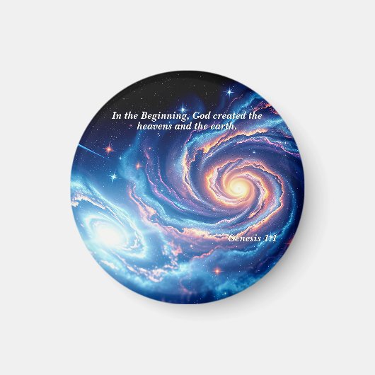 最初の神と創造の聖句 マグネット (正面)