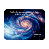 最初の神と創造の聖句 マグネット (横)