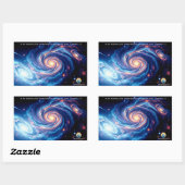 最初の神と創造の聖句 長方形シール (シート)