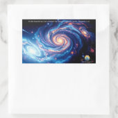 最初の神と創造の聖句 長方形シール (バッグ)