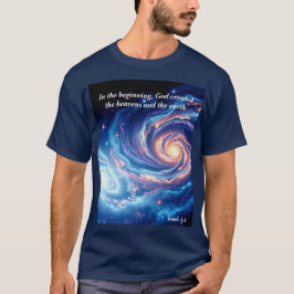最初の神と創造の聖句 Tシャツ