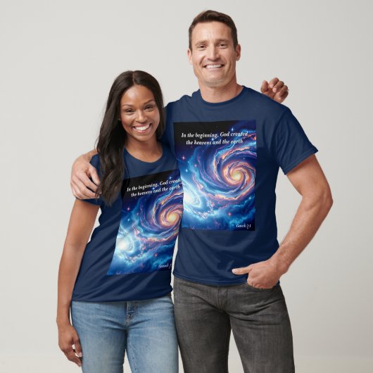最初の神と創造の聖句 Tシャツ (ユニセックス)