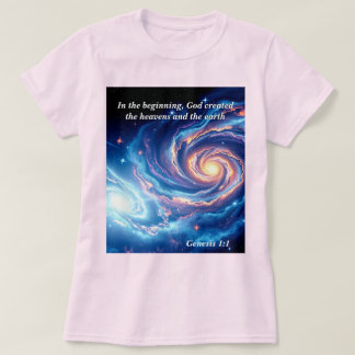 最初の神と創造の聖句 Tシャツ