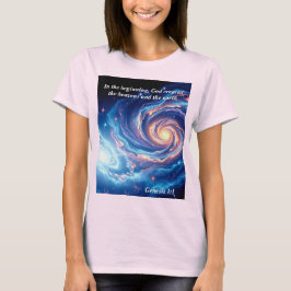 最初の神と創造の聖句 Tシャツ