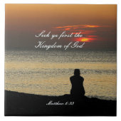 最初の神の国を求めるマタイ6:33日の出 タイル (正面)