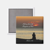 最初の神の国を求めるマタイ6:33海 マグネット (正面/裏面)