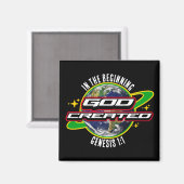 最初の神キリスト教の地球の日 マグネット (正面/裏面)