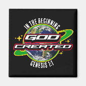 最初の神キリスト教の地球の日 マグネット (正面)