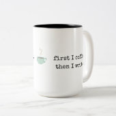 最初の私のコーヒーマグ – 大 ツートーンマグカップ (正面右)