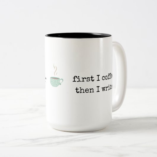 最初の私のコーヒーマグ – 大 ツートーンマグカップ (正面右)