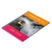 最初の素晴らしウェスタン列車のバフパーソナライズされたログ ノートブック (左側)