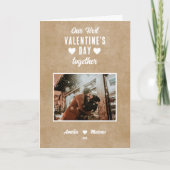 最初の素朴バレンタインデーの写真 シーズンカード (正面)