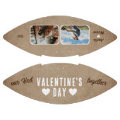 最初の素朴バレンタインデーを一緒に2枚の写真 アメリカンフットボール (パネル)