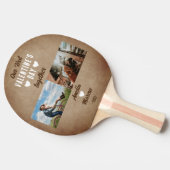 最初の素朴バレンタインデーを一緒に2枚の写真 卓球ラケット (横)