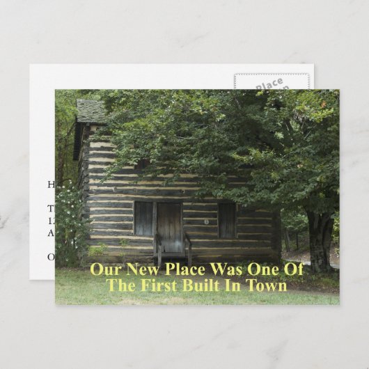 最初の組み込み町おもしろい – 住所の変更 案内ポストカード (正面/裏面)