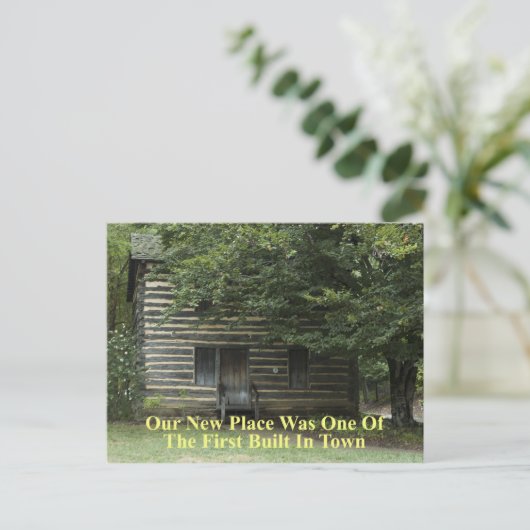 最初の組み込み町おもしろい – 住所の変更 案内ポストカード (スタンド正面)