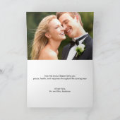 最初の結婚したクリスマスの挨拶状 シーズンカード (内部)