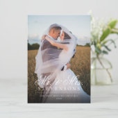 最初の結婚したクリスマスのMr.とMrs.フルフォト シーズンカード (スタンド正面)