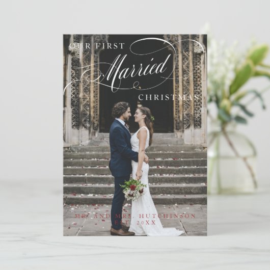 最初の結婚したクリスマススクリプト写真 シーズンカード (スタンド正面)