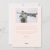 最初の結婚したクリスマス新婚フォトピーチ シーズンカード (裏面)