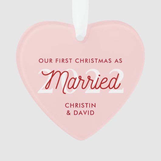 最初の結婚したクリスマス装飾 |たった今結婚しました オーナメント