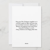 最初の結婚したクリ結婚スマスの写真 シーズンカード (裏面)