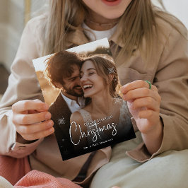 最初の結婚したクリ結婚スマスの写真 シーズンカード