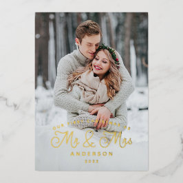 最初の結婚したクリ結婚スマス発表 箔シーズンカード