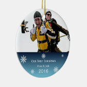 最初の結婚したゲイカップルのクリスマス装飾 セラミックオーナメント (右)
