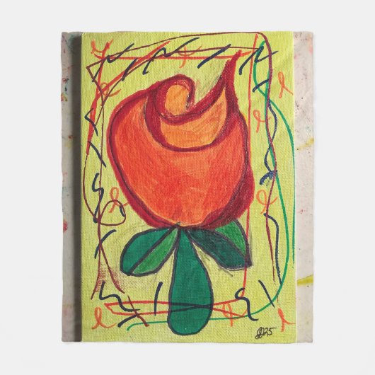 最初の署名済みバラ フリースブランケット (正面)