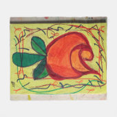 最初の署名済みバラ フリースブランケット (正面(横))