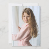 最初の聖なる聖餐式の金ゴールドが緑を横断する写真 招待状 (裏面)