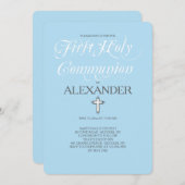 最初の聖なる聖餐式エレガンスユーピックカラー 招待状 (正面/裏面)