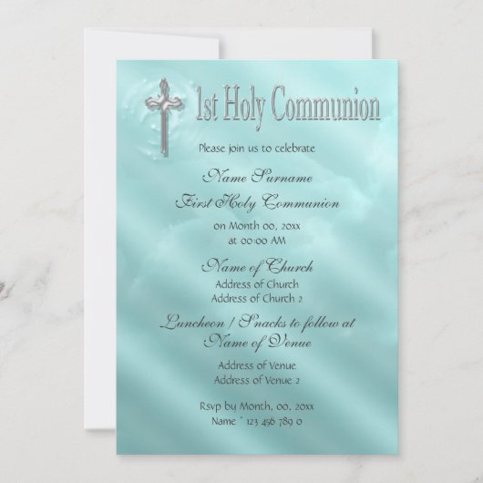 最初の聖なる聖餐式 招待状 (正面)