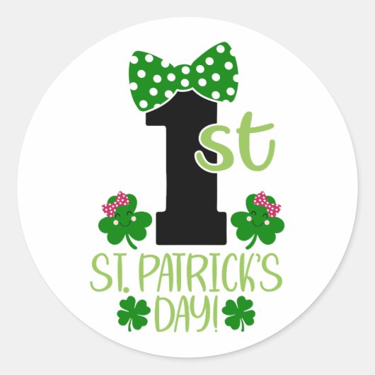 最初の聖パトリックの日☘️ ラウンドシール (正面)