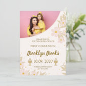 最初の聖ホリーの聖体拝領招待状 招待状 (スタンド正面)