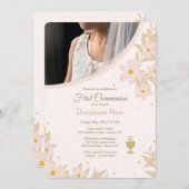 最初の聖体フローラ写真 招待状 (正面/裏面)