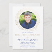 最初の聖体拝領写真招待状(金ゴールド付) 招待状 (正面)