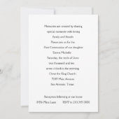 最初の聖体拝領 シルバークロス 招待状 (正面)