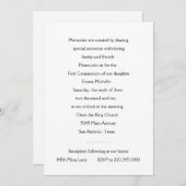 最初の聖体拝領 シルバークロス 招待状 (正面/裏面)