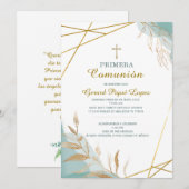 最初の聖体拝領 招待状 印刷可能 (正面/裏面)