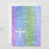 最初の聖体拝領 水彩画の招待状 招待状 (正面)