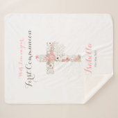 最初の聖体白色フローラのクロス名 シェルパブランケット (正面(横))