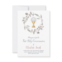 最初の聖餐式の繊細なフローラ水色