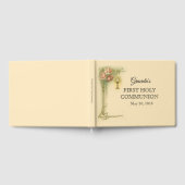 最初の聖餐式の聖餐式のホストピンクローズ ゲストブック (全面)