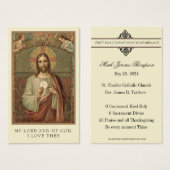 最初の聖餐式イエスエンジェルス聖式カード (正面&裏面)