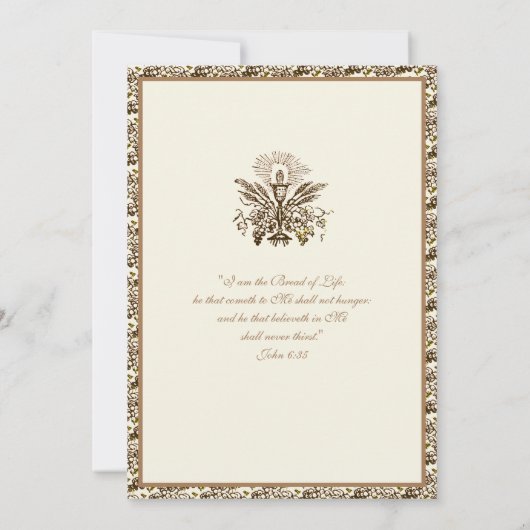 最初の聖餐式カソリッ伝統的クの侵略 招待状 (裏面)