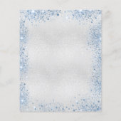 最初の聖餐式シルバーブルーの予算招待状 チラシ (裏面)