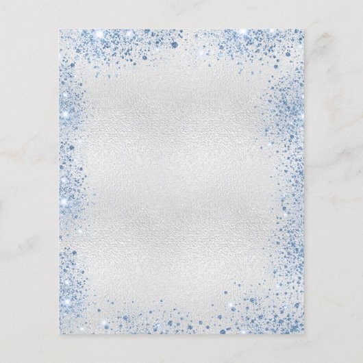 最初の聖餐式シルバーブルーの予算招待状 チラシ (裏面)